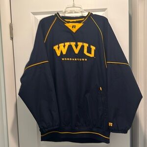 WVU/Morgantown genuine Russell Athletic sports pullover. Men’s L - Gold & Blue